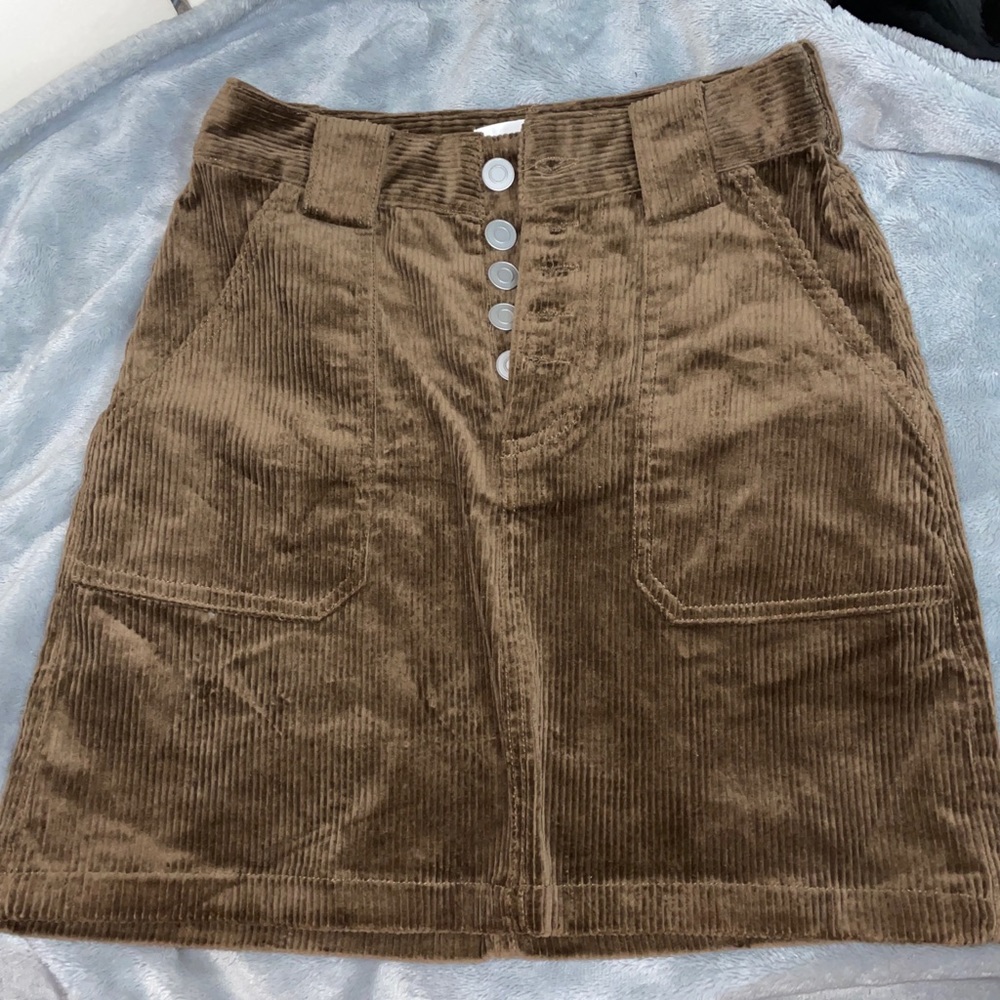 Unveil brown velvet skirt